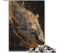 Puzzles pour Adolescents 2000 Puzzles Léopard doré Jeu Stimulant et Jeu Familial Cadeaux du Père Noël Secret 70x100cm