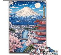 Puzzles pour Adolescents 2000 Puzzles Mont Fuji, Japon Jouet intellectuel Jeu de décoration pour la Maison pour Les 14 Ans et Plus 70x100cm