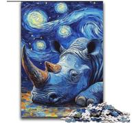 Puzzles pour Adolescents 2000 Puzzles Rhino Starry Sky Jeu Stimulant et Jeu Familial Cadeaux du Père Noël Secret 70x100cm