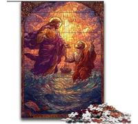 Puzzles pour Adolescents 2000 Puzzles Vitrail Jésus Difficile Dur Cadeaux pour Les Amis et la Famille Convient pour Et 14 70x100cm