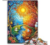Puzzles pour Adolescents 2000 Puzzles Yin Yang Forest Jeu Stimulant et Jeu Familial Cadeaux du Père Noël Secret 70x100cm
