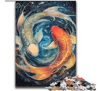 Puzzles pour Adolescents 2000 Puzzles Yin Yang Koi Difficile à compléter mais Amusant et Humoristique Décoration d'intérieur Unique et Cadeaux 70x100cm