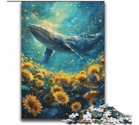 Puzzles pour Adolescents 2000 tournesols et Baleines pour Les 14 Ans et Plus Jeu de réflexion Meilleur Cadeau pour Adultes et Adolescents 70x100cm