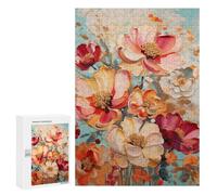 Puzzles pour Adolescents 300 PCS Abstract Floral Canvas Art Puzzle Anti-Stress, Jouet Idéal pour Une Décoration Amusante À La Maison, 300 PCS
