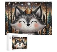 Puzzles pour Adolescents 300 PCS Adorable Whimsical Wolf Casse-tête pour Adultes, Jeu De Réflexion Difficile, Original, Cadeau d'anniversaire 300 PCS