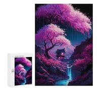Puzzles pour Adolescents 300 PCS Amazing Cherry Blossom Casse-têtes pour Adultes Jeu De Réflexion Assemblage De Motifs Interaction Parent-Enfant 300 PCS