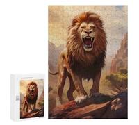 Puzzles pour Adolescents 300 PCS Angry Wild Lion Puzzles pour Adolescents, Jouets À Faire Soi-même, Activités Amusantes À La Maison pour Passer Le Temps, 300 PCS