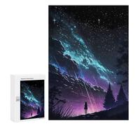 Puzzles pour Adolescents 300 PCS Anime Comet Rain Night Jeu De Puzzle Familial Décoration Parfaite Cadeaux Uniques pour Un Anniversaire Et Noël 300 PCS