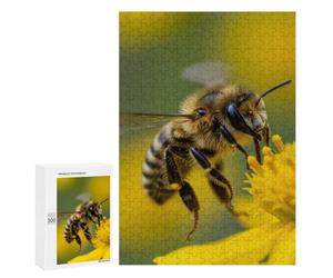 Puzzles pour Adolescents 300 PCS Bee on Yellow Flower Casse-têtes pour Adultes Jeux De Détente Analyse Et Logique Activités Amusantes À La Maison, 300 PCS