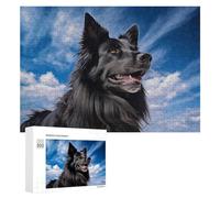 Puzzles pour Adolescents 300 PCS Belgian Shepherd Groenendael Puzzles pour Adolescents, Jouets À Faire Soi-même, Activités Amusantes À La Maison pour Passer Le Temps, 300 PCS