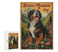 Puzzles pour Adolescents 300 PCS Bernese Mountain Dog Poster Puzzles pour Adultes Jeux Relaxants, Amusants Et Humoristiques, Stimulants À Compléter 300 PCS