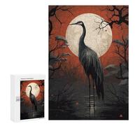 Puzzles pour Adolescents 300 PCS Black Stork Vector Puzzles pour Adolescents, Jouets Anti-Stress, Décoration Murale, Cadeaux d'anniversaire Et De Noël Uniques 300 PCS