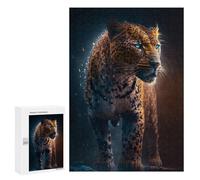 Puzzles pour Adolescents 300 PCS Blue Leopard Puzzles pour Adultes Jeux Relaxants pour S'amuser en Famille Cadeaux De Noël Et d'anniversaire 300 PCS