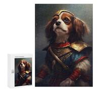 Puzzles pour Adolescents 300 PCS Cavalier Dog Viking Puzzles, Jeux Amusants, Assemblage De Motifs, Cadeaux Uniques d'anniversaire Et De Noël 300 PCS