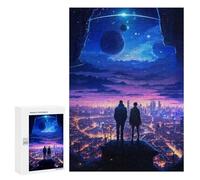 Puzzles pour Adolescents 300 PCS Celestial Future City Jeu De Puzzle Familial Décoration Parfaite Cadeaux Uniques pour Un Anniversaire Et Noël 300 PCS