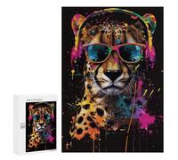 Puzzles pour Adolescents 300 PCS Cheetah Colorful Puzzles pour Adultes Jouets Anti-Stress Améliorent La Mémoire Difficiles Et Stimulants 300 PCS