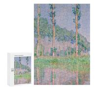 Puzzles pour Adolescents 300 PCS Claude Monets Poplars Puzzles pour Adultes Jouets Anti-Stress pour S'amuser en Famille Interaction Parent-Enfant 300 PCS