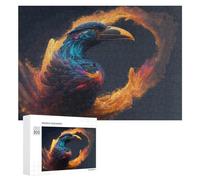 Puzzles pour Adolescents 300 PCS Colorful Bird in Flames Artwork Puzzles pour Adultes Jeux Relaxants Découpe De Précision Jeu Stimulant Cadeaux 300 PCS