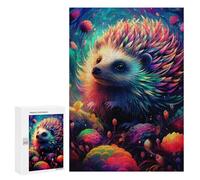 Puzzles pour Adolescents 300 PCS Colorful Hedgehog Fantasy Puzzles pour Adultes Jeu De Réflexion Décoration Intérieure Activités Amusantes À La Maison 300 PCS