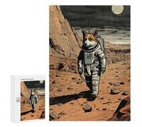 Puzzles pour Adolescents 300 PCS Corgi Astronaut on Mars Puzzles, Jeux Amusants, Assemblage De Motifs, Cadeaux Uniques d'anniversaire Et De Noël 300 PCS