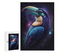 Puzzles pour Adolescents 300 PCS Cosmic Toucan Art Print-2 Puzzles pour Adolescents - Jeu Familial - Décoration Murale - Interaction Parent-Enfant 300 PCS