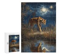 Puzzles pour Adolescents 300 PCS Cougar by The Water Puzzles pour Adolescents, Jouets Anti-Stress, Décoration Murale, Cadeaux d'anniversaire Et De Noël Uniques 300 PCS