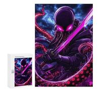 Puzzles pour Adolescents 300 PCS Cthulhu Samurai Octopus Animal Casse-tête pour Adultes, Jeu De Réflexion Difficile, Original, Cadeau d'anniversaire 300 PCS