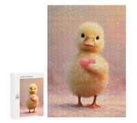 Puzzles pour Adolescents 300 PCS Cute Duckling with Heart Puzzles pour Adultes Activités Familiales Interaction Parent-Enfant Jeu Au Design Élégant 300 PCS