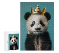 Puzzles pour Adolescents 300 PCS Cute Panda King Puzzles pour Adultes Jouets Anti-Stress pour S'amuser en Famille Interaction Parent-Enfant 300 PCS