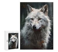 Puzzles pour Adolescents 300 PCS Direwolf Portrait Painting Puzzles pour Adultes Jouets Anti-Stress pour S'amuser en Famille Interaction Parent-Enfant 300 PCS
