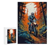 Puzzles pour Adolescents 300 PCS Dirt Bikes and Nature Puzzles pour Adolescents, Jouets À Faire Soi-même, Activités Amusantes À La Maison pour Passer Le Temps, 300 PCS