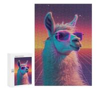 Puzzles pour Adolescents 300 PCS Disco Party Retro Llama Puzzles pour Adolescents Jeux Relaxants Assemblage De Motifs Cadeaux Uniques d'anniversaire Et De Noël 300 PCS