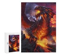 Puzzles pour Adolescents 300 PCS Dragon Fire Fantasy Artwork Jeu De Puzzle Familial Décoration Parfaite Cadeaux Uniques pour Un Anniversaire Et Noël 300 PCS