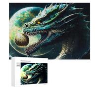 Puzzles pour Adolescents 300 PCS Dragon's Moonlit Majesty Puzzle Anti-Stress, Jouet Idéal pour Une Décoration Amusante À La Maison, 300 PCS