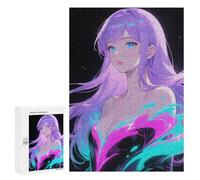 Puzzles pour Adolescents 300 PCS Elara Frost - Ice-Blue Eyes, Silky Pastel Lavender Hair Jeu De Puzzle Familial Décoration Parfaite Cadeaux Uniques pour Un Anniversaire Et Noël 300 PCS