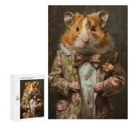 Puzzles pour Adolescents 300 PCS Elegant Suit Cute Hamster Puzzles, Jeux Relaxants, Décoration Intérieure, Cadeaux Et Idées Cadeaux Uniques pour Un Anniversaire 300 PCS