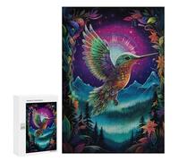 Puzzles pour Adolescents 300 PCS Enchanted Hummingbird Flight Puzzle Anti-Stress, Jouet Idéal pour Une Décoration Amusante À La Maison, 300 PCS