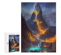 Puzzles pour Adolescents 300 PCS Enchanted Mountain Landscape -2 Puzzles pour Adultes Jeu Familial Décoration Parfaite Difficile À Compléter 300 PCS