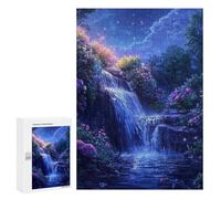 Puzzles pour Adolescents 300 PCS Enchanted Nightfall Waterfall Puzzles pour Adolescents Améliorent La Mémoire Difficiles À Compléter Jeux Stimulants 300 PCS