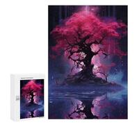 Puzzles pour Adolescents 300 PCS Epic Purple and Blue Tree Puzzles pour Adolescents, Jouets À Faire Soi-même, Activités Amusantes À La Maison pour Passer Le Temps, 300 PCS