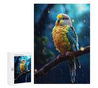 Puzzles pour Adolescents 300 PCS Epic Rainy Budgie Bird Puzzles pour Adolescents Jeux Relaxants Assemblage De Motifs Cadeaux Uniques d'anniversaire Et De Noël 300 PCS