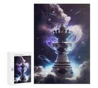 Puzzles pour Adolescents 300 PCS Ethereal Chess Piece Puzzles pour Adultes Jeu De Réflexion Décoration Intérieure Activités Amusantes À La Maison 300 PCS