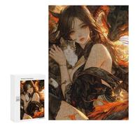 Puzzles pour Adolescents 300 PCS Fantasy Artwork Dragon, Cat, and Woman Puzzles pour Adolescents Améliorent La Mémoire Difficiles À Compléter Jeux Stimulants 300 PCS