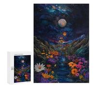 Puzzles pour Adolescents 300 PCS Fantasy Forest Stream Night Sky Puzzles pour Adolescents Améliorent La Mémoire Difficiles À Compléter Jeux Stimulants 300 PCS