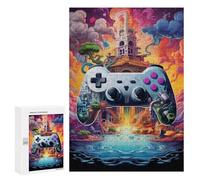Puzzles pour Adolescents 300 PCS Fantasy Game Controller Artwork -5 Puzzle Anti-Stress, Jouet Idéal pour Une Décoration Amusante À La Maison, 300 PCS