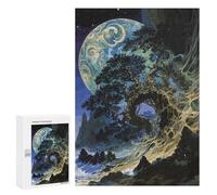 Puzzles pour Adolescents 300 PCS Fantasy Tree and Planet Puzzles pour Adolescents, Jouets À Faire Soi-même, Activités Amusantes À La Maison pour Passer Le Temps, 300 PCS