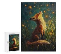 Puzzles pour Adolescents 300 PCS Fox and The Star Lights Puzzles Jeux De Détente Décoration Parfaite Cadeaux Uniques d'anniversaire Et De Noël 300 PCS