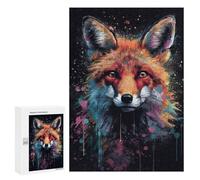 Puzzles pour Adolescents 300 PCS Fox Painting Puzzles pour Adultes Jeux Relaxants pour S'amuser en Famille Cadeaux De Noël Et d'anniversaire 300 PCS