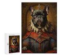 Puzzles pour Adolescents 300 PCS French Bulldog The King Puzzles, Jeux Relaxants, Décoration Intérieure, Cadeaux Et Idées Cadeaux Uniques pour Un Anniversaire 300 PCS