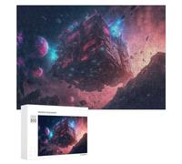 Puzzles pour Adolescents 300 PCS Galactic Cube A Futuristic Structure in Space Puzzle Anti-Stress, Jouet Idéal pour Une Décoration Amusante À La Maison, 300 PCS